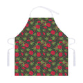 Hemp Leaves And Flowers Pattern Print Adjustable Apron