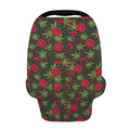 Hemp Leaves And Flowers Pattern Print Baby Seat Cover