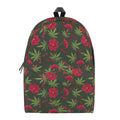 Hemp Leaves And Flowers Pattern Print School Backpack