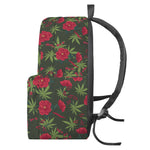 Hemp Leaves And Flowers Pattern Print Backpack