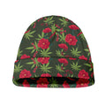 Hemp Leaves And Flowers Pattern Print Beanie
