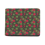 Hemp Leaves And Flowers Pattern Print Bifold Wallet
