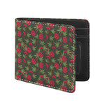 Hemp Leaves And Flowers Pattern Print Bifold Wallet