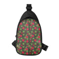 Hemp Leaves And Flowers Pattern Print Sling Bag