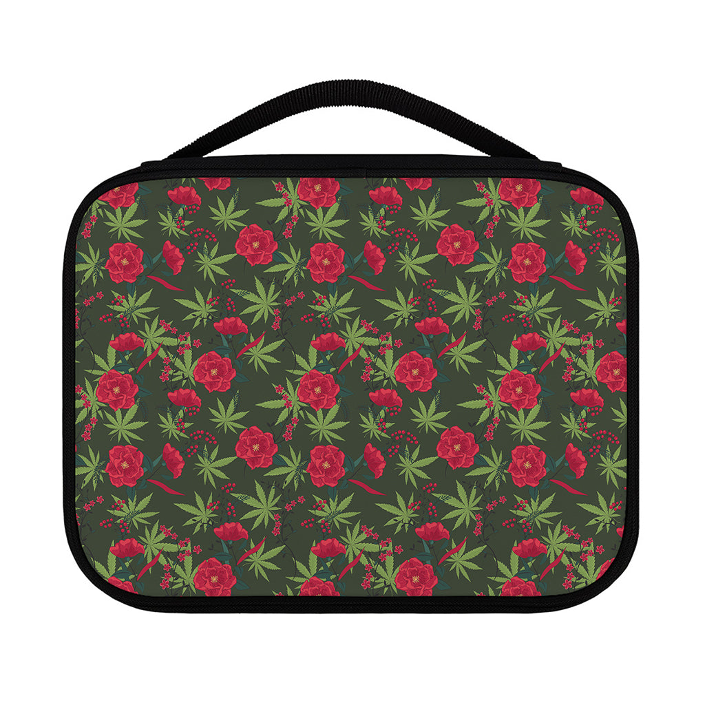 Hemp Leaves And Flowers Pattern Print Classic Bible Case