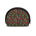 Hemp Leaves And Flowers Pattern Print Coin Purse