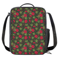Hemp Leaves And Flowers Pattern Print Crossbody Lunch Bag
