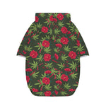 Hemp Leaves And Flowers Pattern Print Dog Zip Up Hoodie