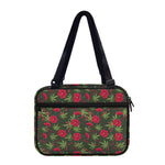 Hemp Leaves And Flowers Pattern Print Double Strap Bible Bag