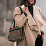 Hemp Leaves And Flowers Pattern Print Double Strap Bible Bag