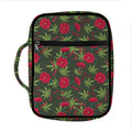 Hemp Leaves And Flowers Pattern Print Front Pocket Bible Bag
