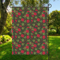 Hemp Leaves And Flowers Pattern Print Garden Flag