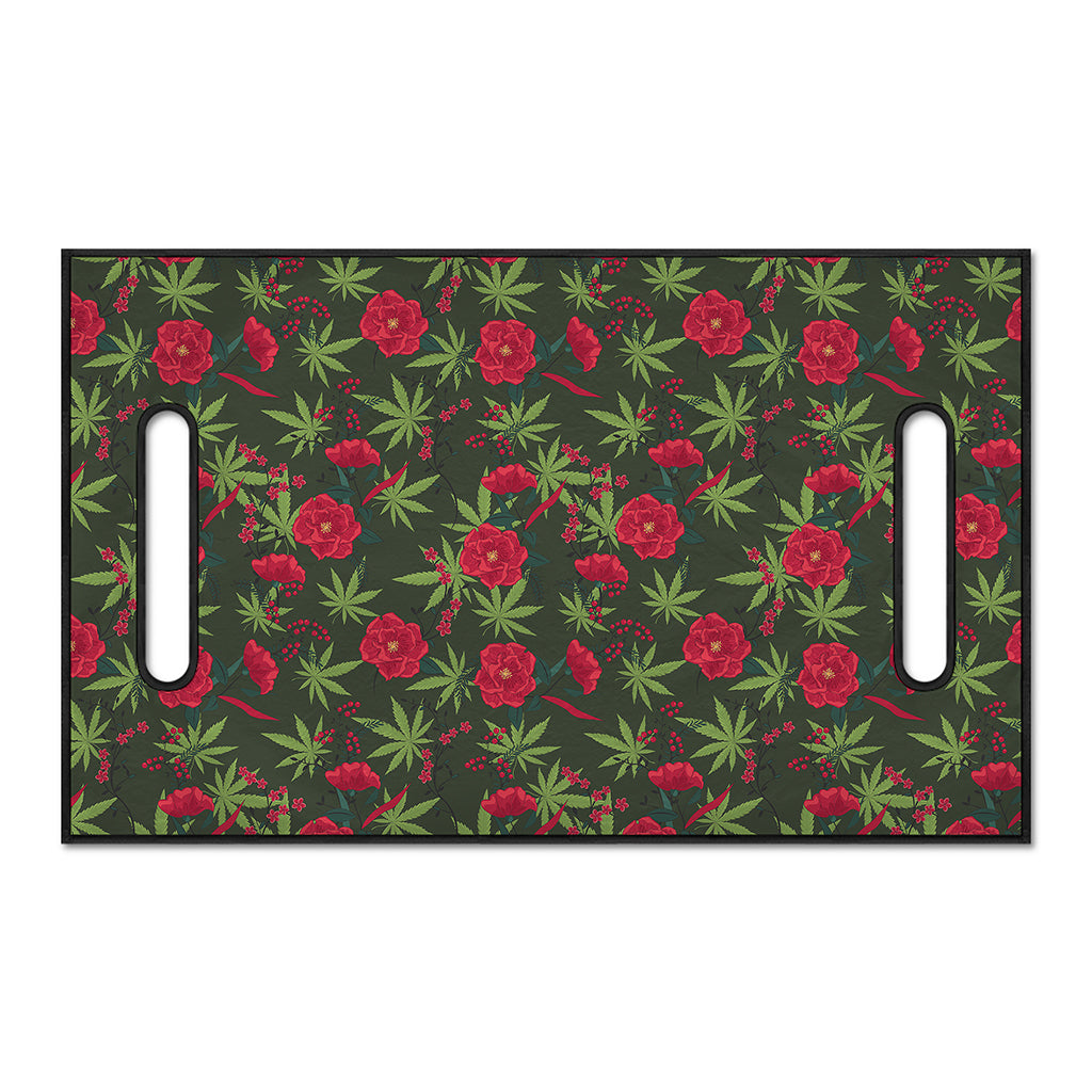 Hemp Leaves And Flowers Pattern Print Golf Cart Seat Cover