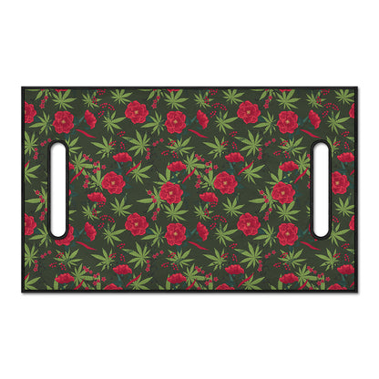 Hemp Leaves And Flowers Pattern Print Golf Cart Seat Cover