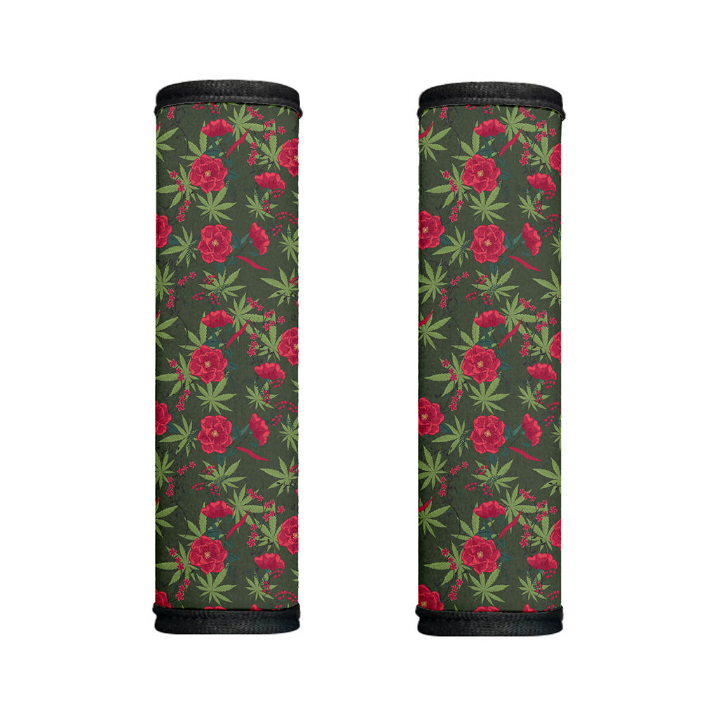Hemp Leaves And Flowers Pattern Print Handle Covers