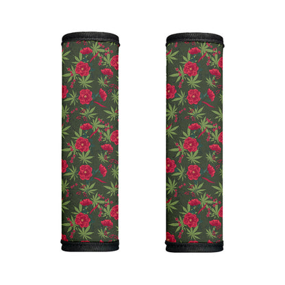 Hemp Leaves And Flowers Pattern Print Handle Covers