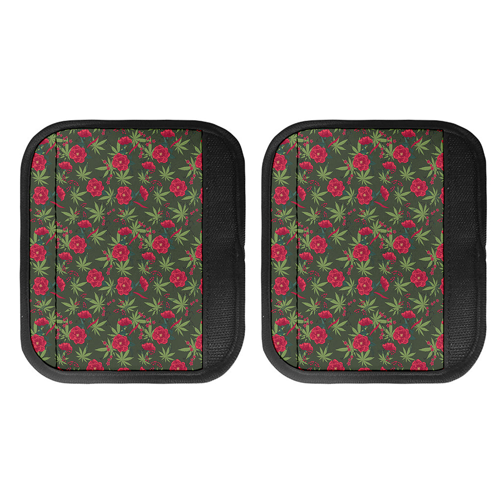 Hemp Leaves And Flowers Pattern Print Handle Covers