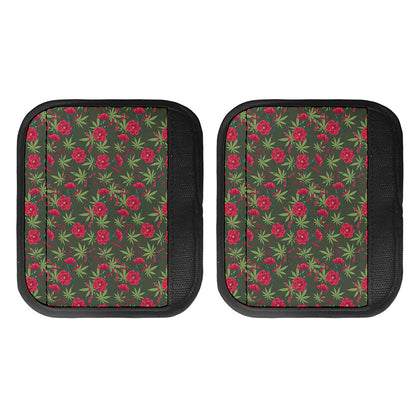 Hemp Leaves And Flowers Pattern Print Handle Covers