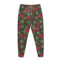 Hemp Leaves And Flowers Pattern Print Jogger Pants