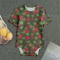 Hemp Leaves And Flowers Pattern Print Men's Bodysuit