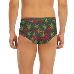 Hemp Leaves And Flowers Pattern Print Men's Briefs