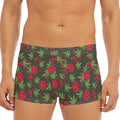 Hemp Leaves And Flowers Pattern Print Men's Short Boxer Briefs