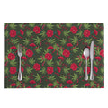 Hemp Leaves And Flowers Pattern Print Placemat