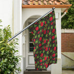 Hemp Leaves And Flowers Pattern Print Polyester Flag