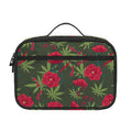 Hemp Leaves And Flowers Pattern Print Portable Lunch Bag