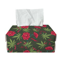 Hemp Leaves And Flowers Pattern Print Rectangle Tissue Box Cover