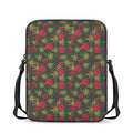 Hemp Leaves And Flowers Pattern Print Rectangular Crossbody Bag