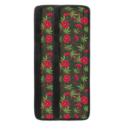 Hemp Leaves And Flowers Pattern Print Refrigerator Handle Covers