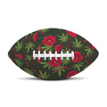 Hemp Leaves And Flowers Pattern Print Rugby Ball