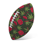 Hemp Leaves And Flowers Pattern Print Rugby Ball