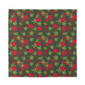 Hemp Leaves And Flowers Pattern Print Silk Bandana