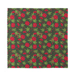 Hemp Leaves And Flowers Pattern Print Silk Bandana
