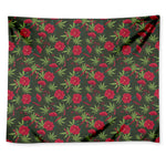 Hemp Leaves And Flowers Pattern Print Tapestry