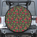 Hemp Leaves And Flowers Pattern Print Tire Cover