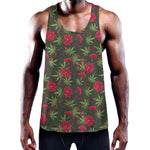 Hemp Leaves And Flowers Pattern Print Training Tank Top