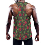 Hemp Leaves And Flowers Pattern Print Training Tank Top