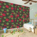 Hemp Leaves And Flowers Pattern Print Wall Sticker