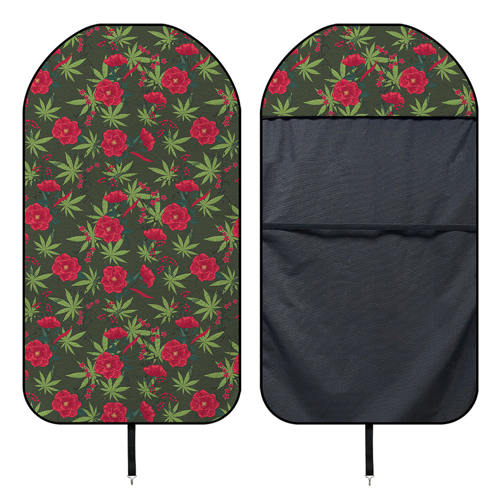 Hemp Leaves And Flowers Pattern Print Waterproof Car Seat Cover