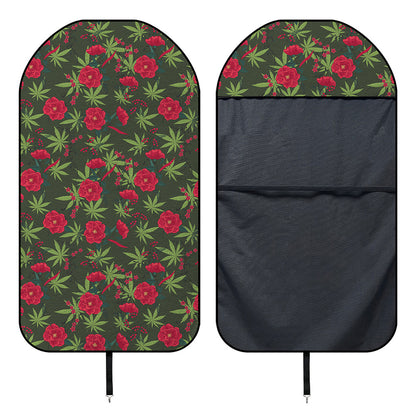 Hemp Leaves And Flowers Pattern Print Waterproof Car Seat Cover