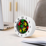 Hemp Leaves Reggae Pattern Print Alarm Clock