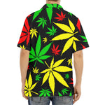 Hemp Leaves Reggae Pattern Print Aloha Shirt