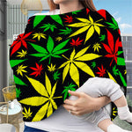 Hemp Leaves Reggae Pattern Print Baby Seat Cover