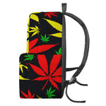 Hemp Leaves Reggae Pattern Print Backpack