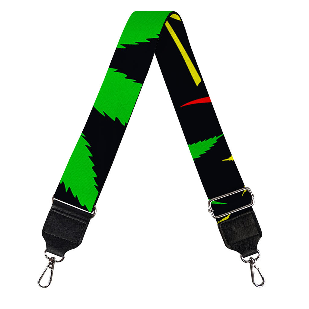 Hemp Leaves Reggae Pattern Print Bag Strap