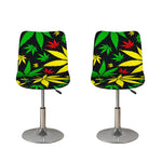 Hemp Leaves Reggae Pattern Print Bar Stool Covers