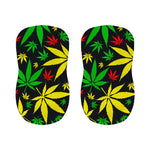 Hemp Leaves Reggae Pattern Print Bar Stool Covers